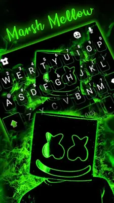 Neon Green DJ Keyboard Theme android App screenshot 3